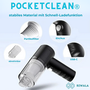 PocketClean® - leistungsstarker Handstaubsauger 120W